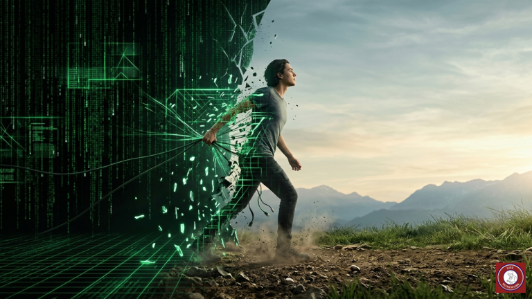There is no dramatic exit from the matrix. Just this: You stop living on autopilot. You stop repeating yourself. You stop choosing comfort over truth.
